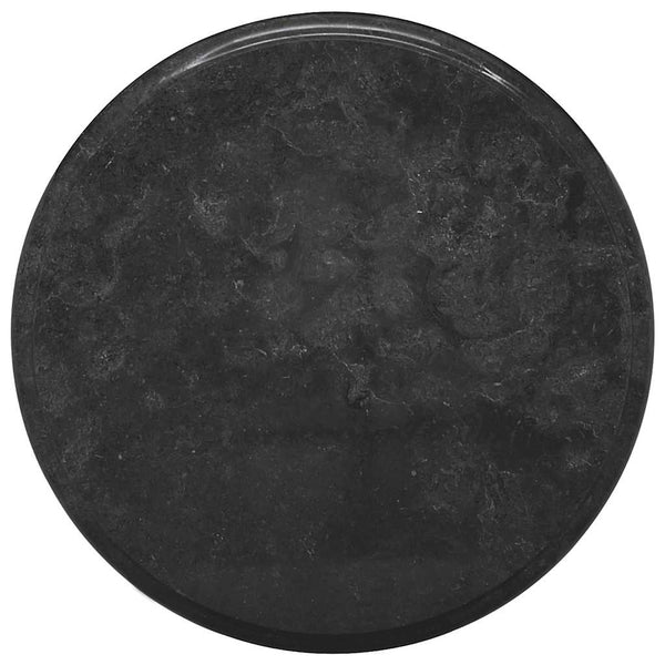 Tischplatte Schwarz Ø40x2,5 cm Marmor