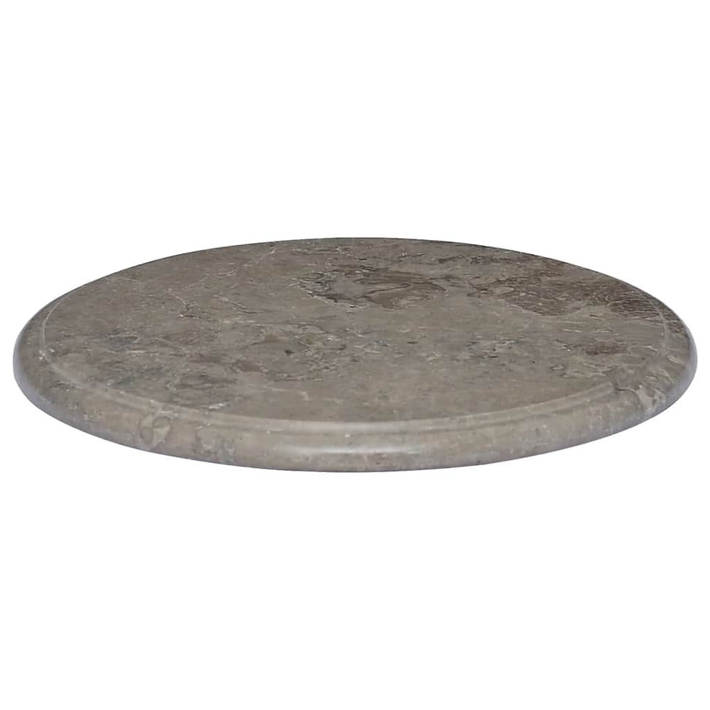 Tischplatte Grau Ø40x2,5 cm Marmor
