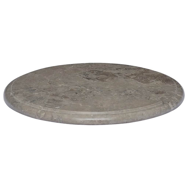 vidaXL Plateau de table Gris Ø40x2,5 cm Marbre