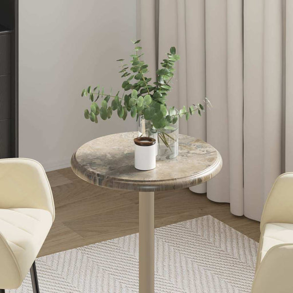 vidaXL Plateau de table Gris Ø40x2,5 cm Marbre