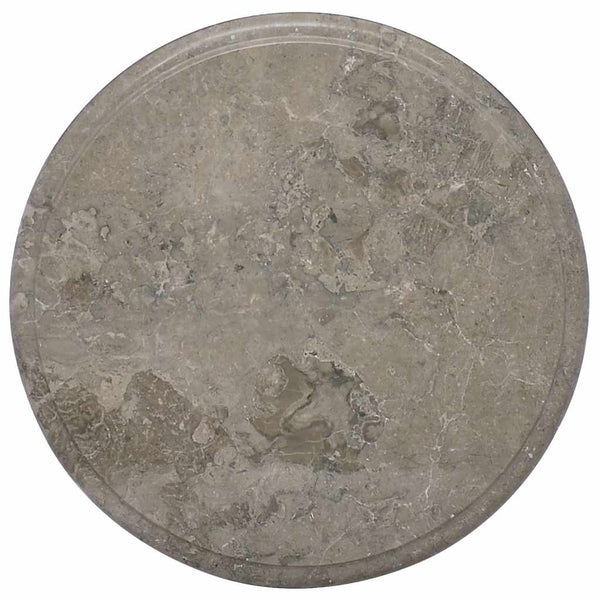 vidaXL Plateau de table Gris Ø40x2,5 cm Marbre