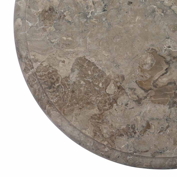 vidaXL Plateau de table Gris Ø40x2,5 cm Marbre