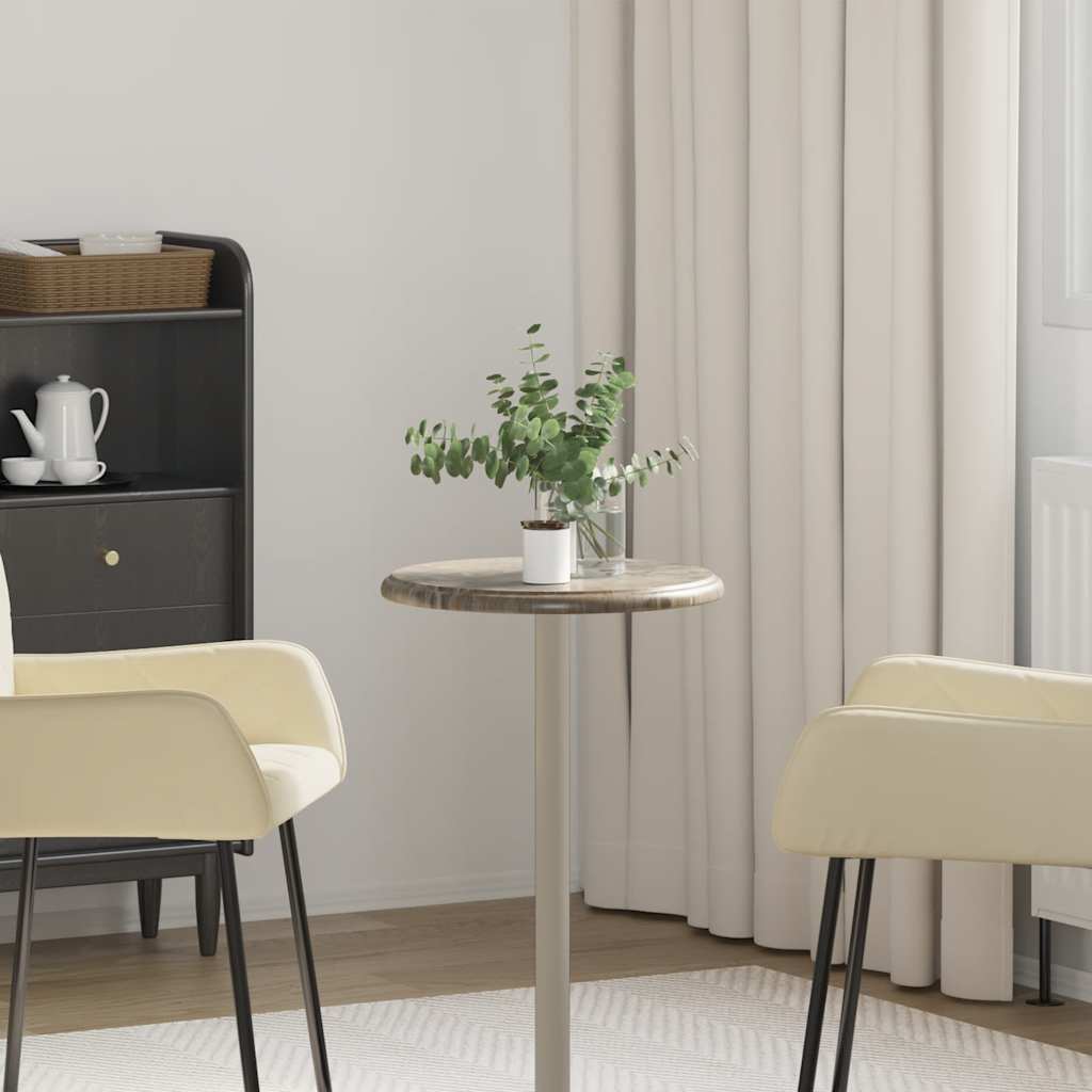 vidaXL Plateau de table Gris Ø40x2,5 cm Marbre