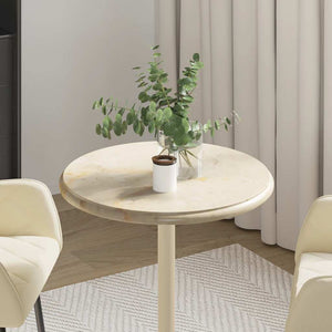 Tischplatte Creme Ø50x2,5 cm Marmor