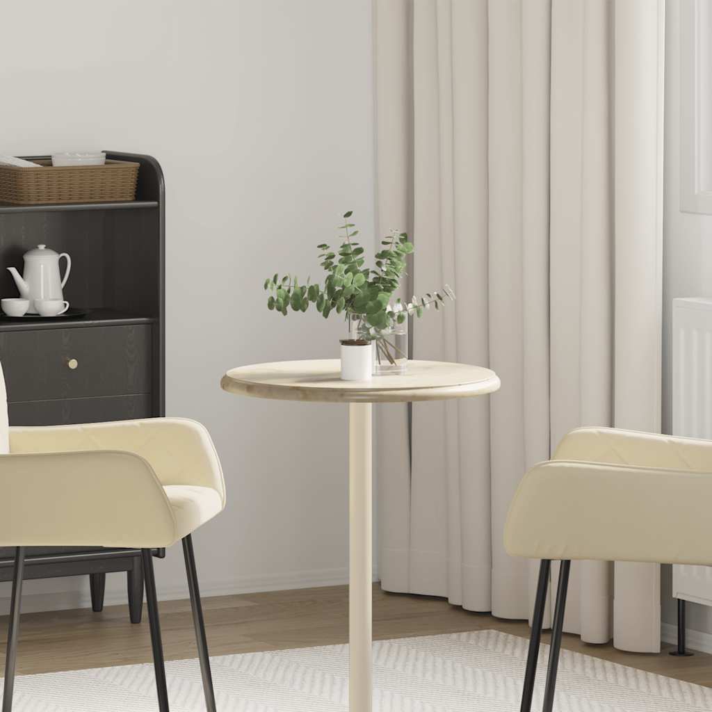Tischplatte Creme Ø50x2,5 cm Marmor