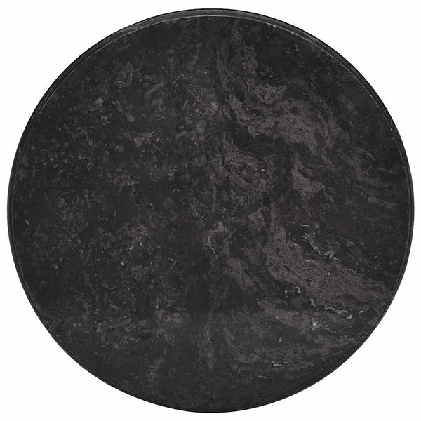 Tischplatte Schwarz Ø50x2,5 cm Marmor