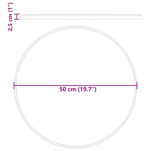 Tischplatte Schwarz Ø50x2,5 cm Marmor