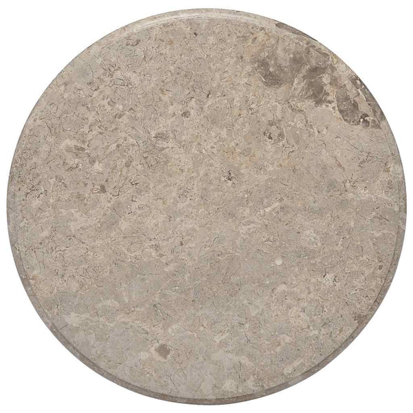 Tischplatte Grau Ø60x2,5 cm Marmor