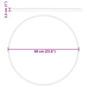 Tischplatte Grau Ø60x2,5 cm Marmor