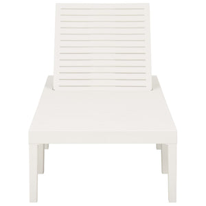 vidaXL Chaise longue en plastique Blanc