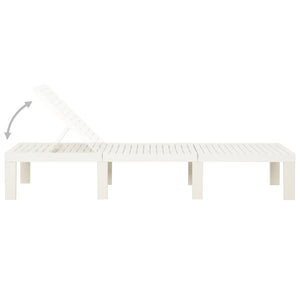 vidaXL Chaise longue en plastique Blanc