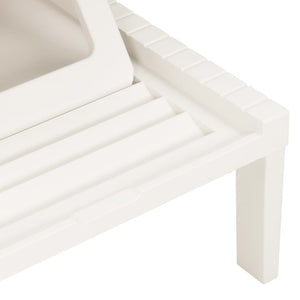 vidaXL Chaise longue en plastique Blanc