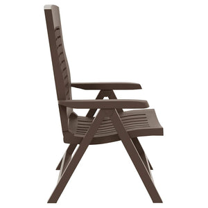 Verstellbare Gartenstühle 2 Stk. Kunststoff Mokkabraun