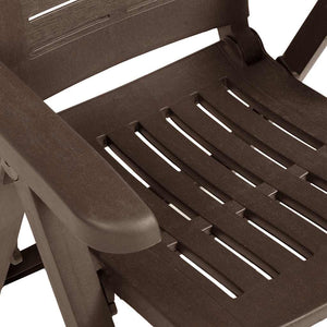 Verstellbare Gartenstühle 2 Stk. Kunststoff Mokkabraun