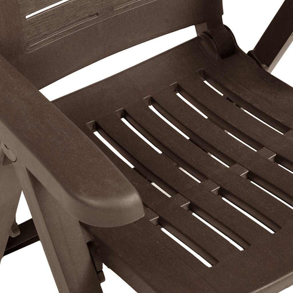 Verstellbare Gartenstühle 2 Stk. Kunststoff Mokkabraun