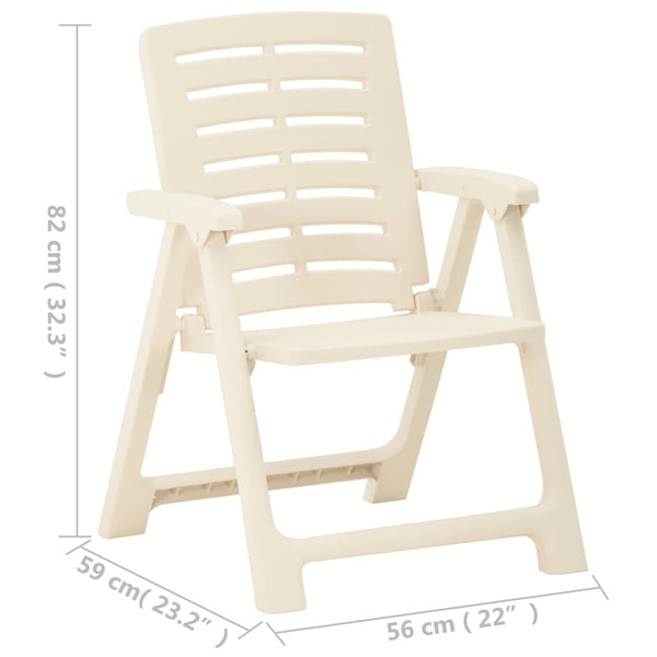 Gartenstühle 4 Stk. Kunststoff Weiß