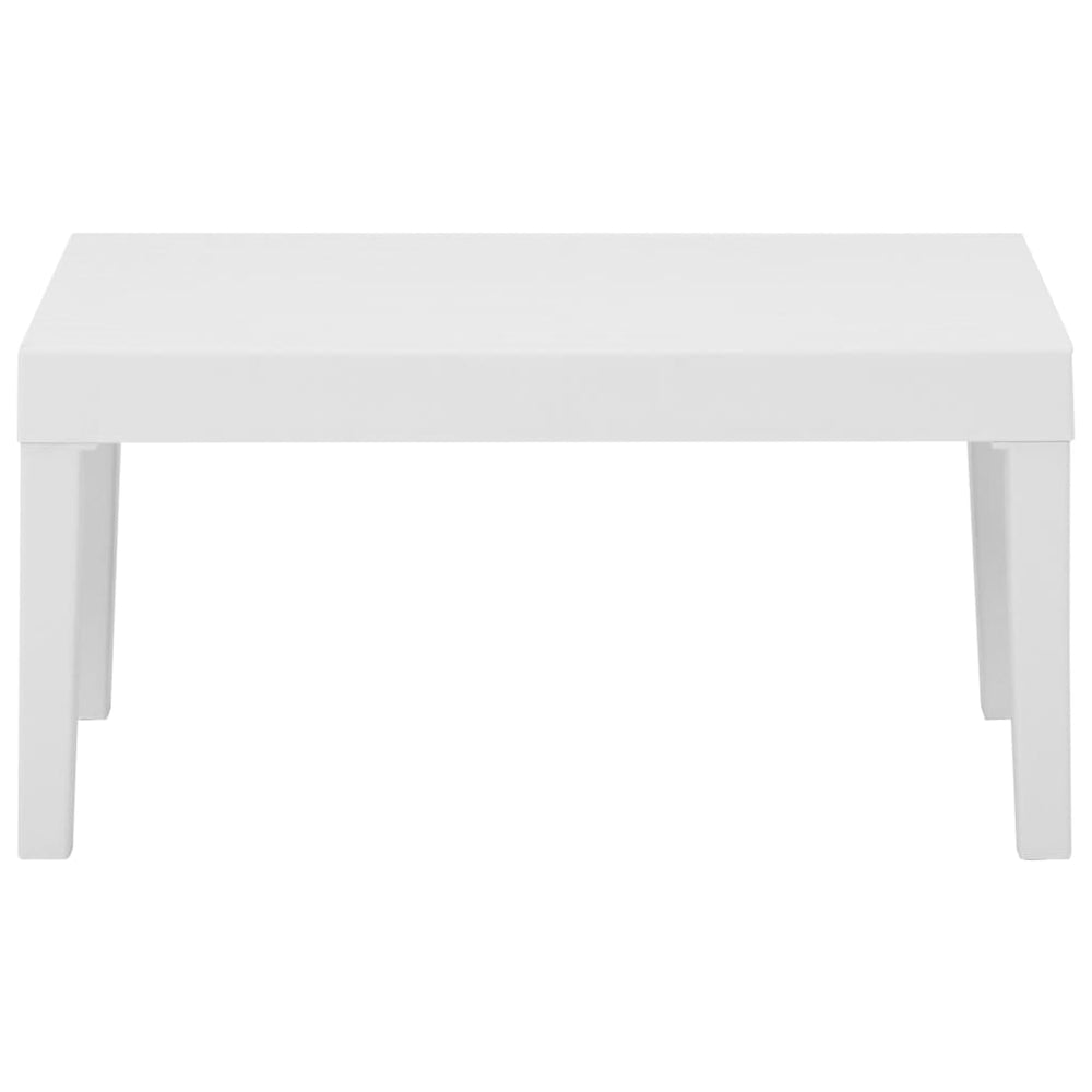 Lounge-Gartentisch Kunststoff Weiß
