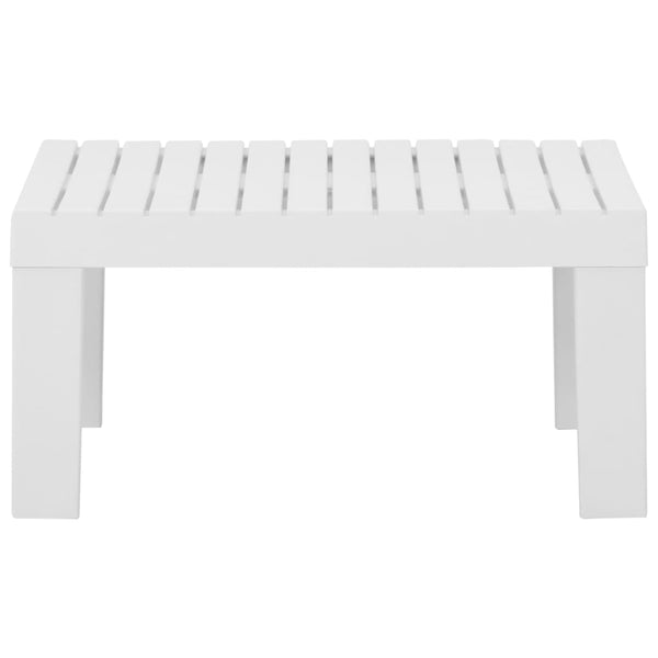 Lounge-Gartentisch Kunststoff Weiß