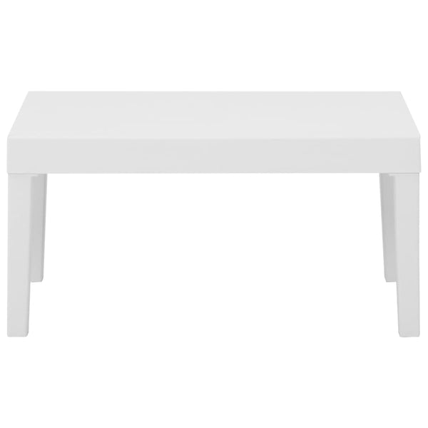 2-tlg. Garten-Lounge-Set mit Auflagen Kunststoff Weiß