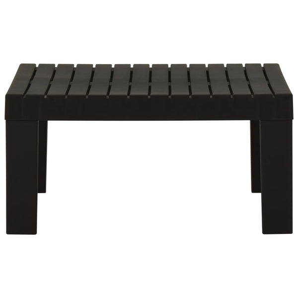 2-tlg. Garten-Lounge-Set mit Auflagen Kunststoff Grau