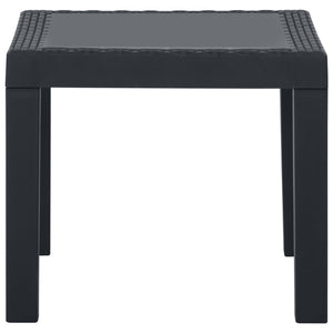 3-tlg. Garten-Lounge-Set mit Auflagen Kunststoff Grau