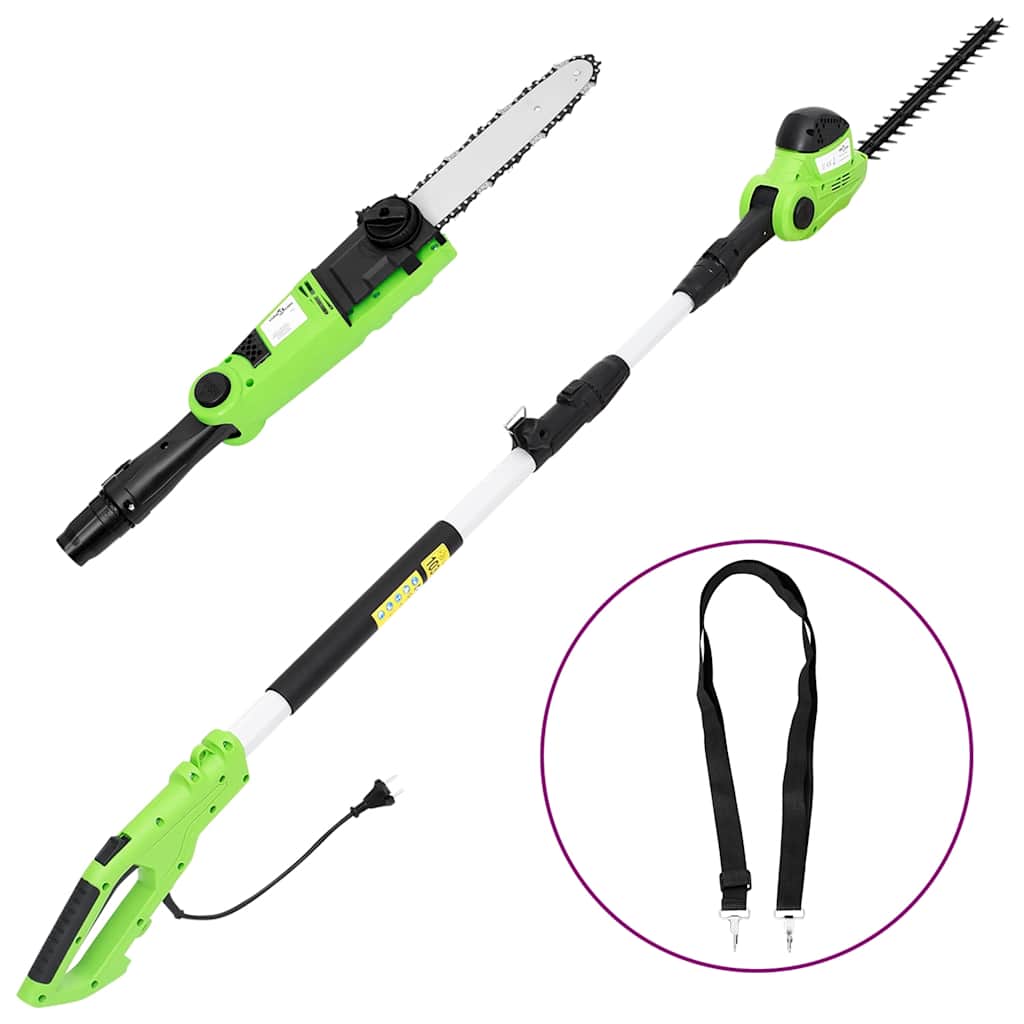 vidaXL Tronçonneuse à perche/taille-haie télescopique 2-en-1 25/41 cm 710/550W