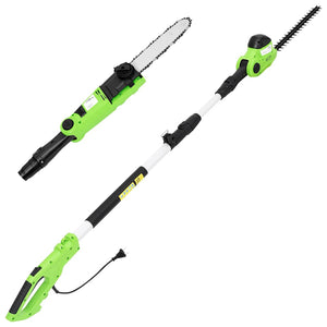 vidaXL Tronçonneuse à perche/taille-haie télescopique 2-en-1 25/41 cm 710/550W
