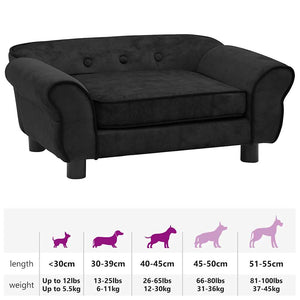 Hundesofa Schwarz 72x45x30 cm Plüsch