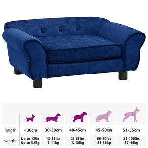 Hundesofa Blau 72x45x30 cm Plüsch