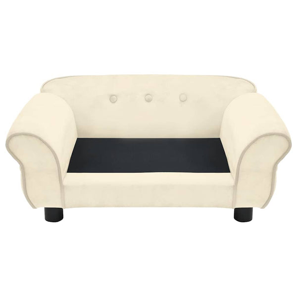 Hundesofa Creme 72x45x30 cm Plüsch