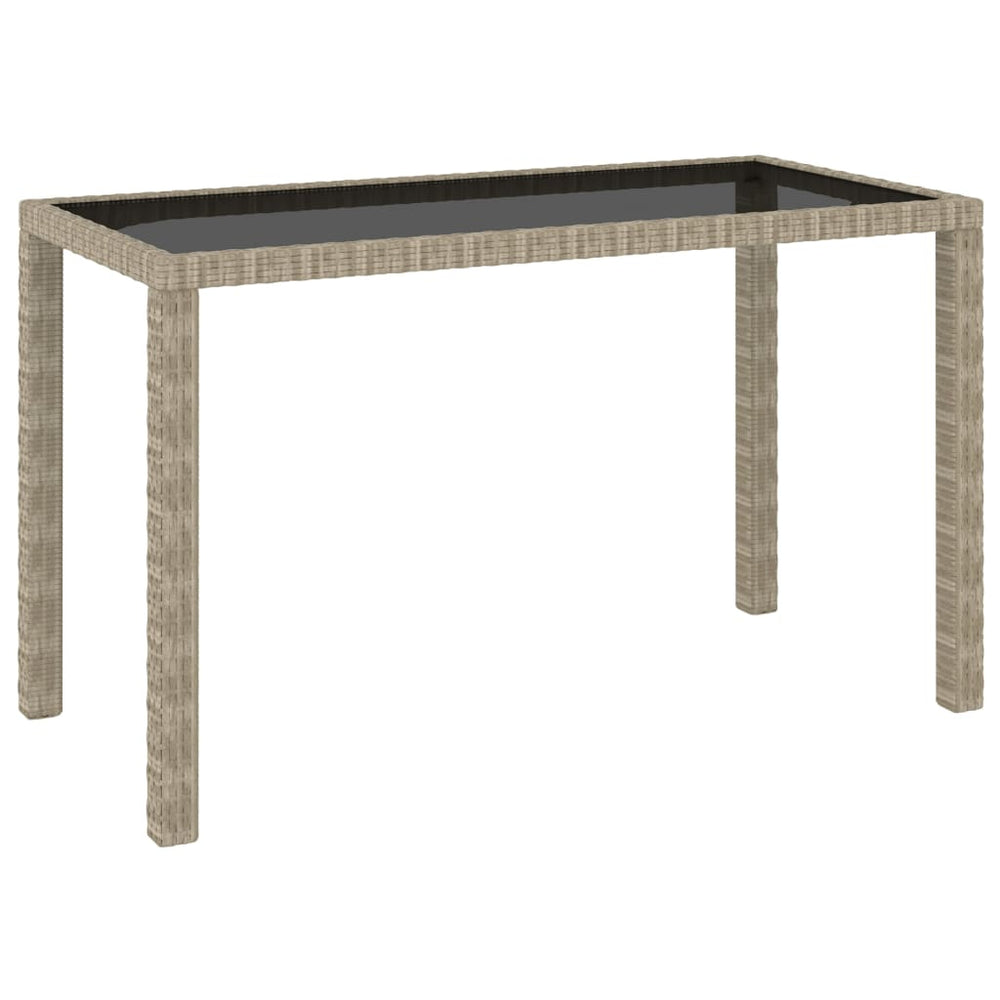 6-tlg. Garten-Essgruppe mit Auflagen Poly Rattan Beige