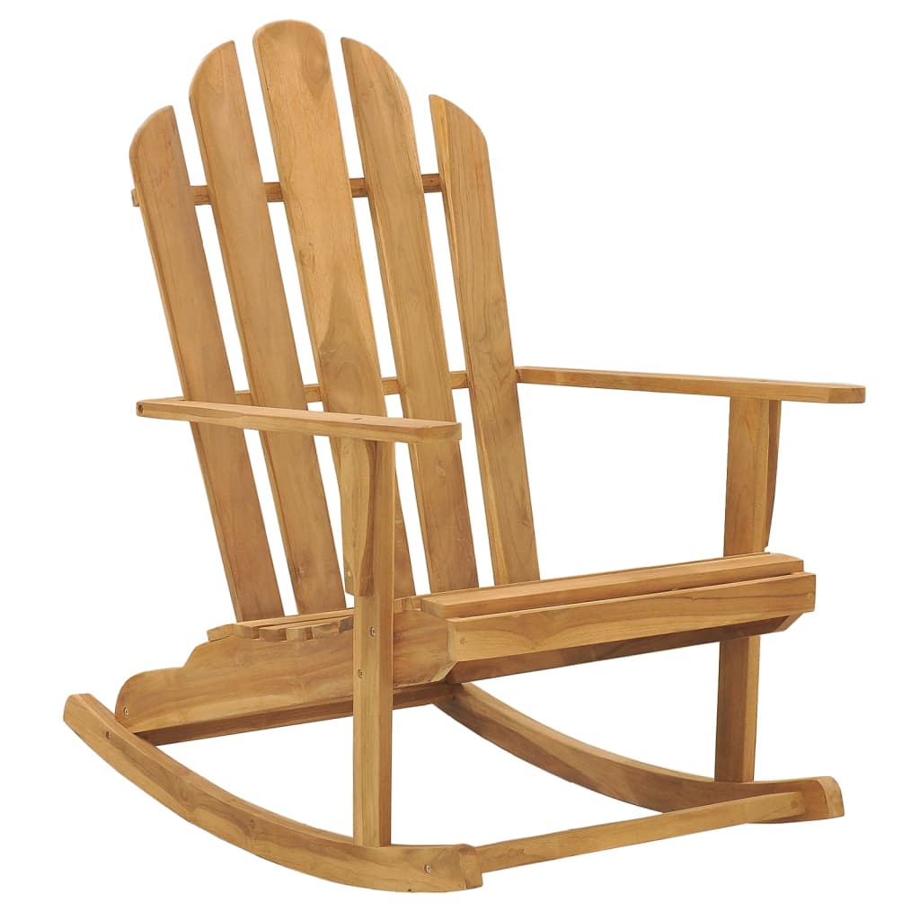 vidaXL Fauteuil à bascule Adirondack en bois de teck massif