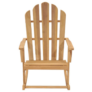 vidaXL Fauteuil à bascule Adirondack en bois de teck massif