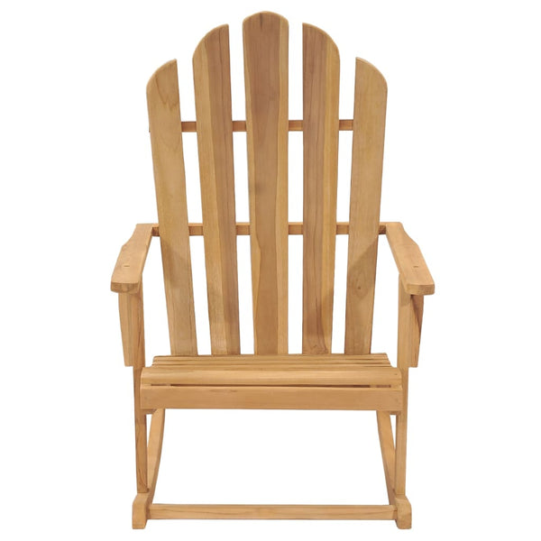 vidaXL Fauteuil à bascule Adirondack en bois de teck massif