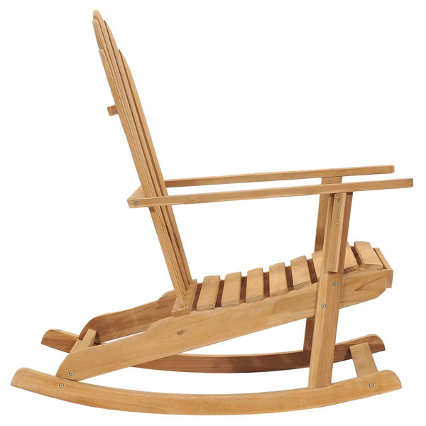 vidaXL Fauteuil à bascule Adirondack en bois de teck massif