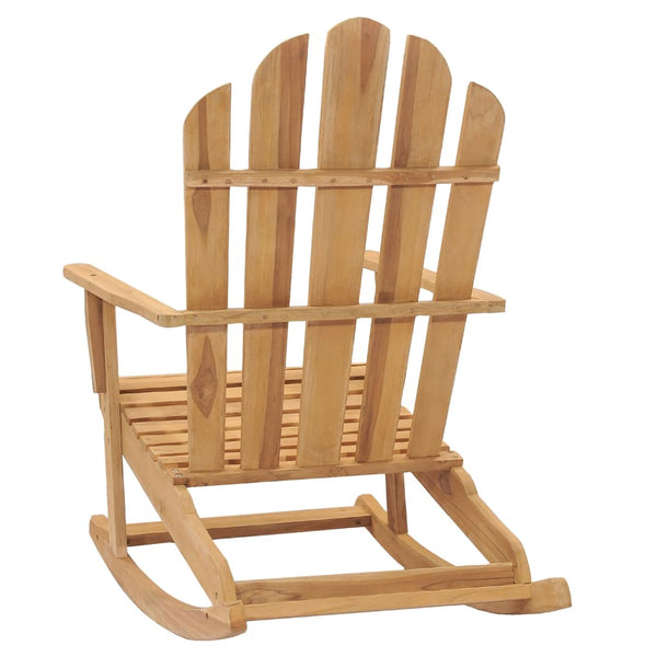 vidaXL Fauteuil à bascule Adirondack en bois de teck massif