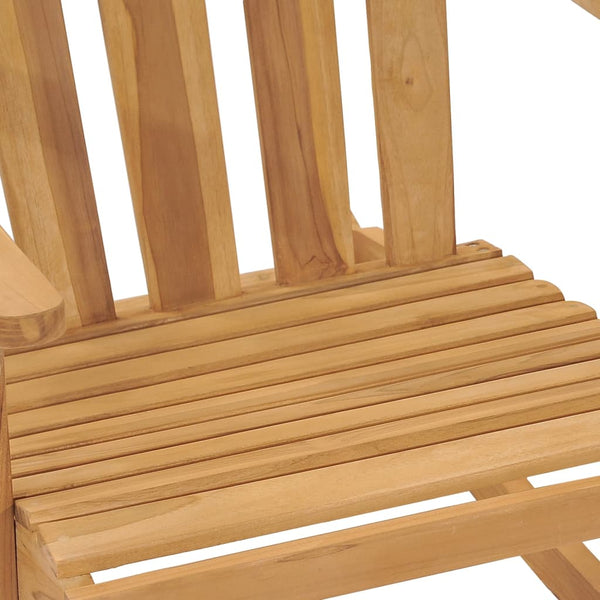 vidaXL Fauteuil à bascule Adirondack en bois de teck massif