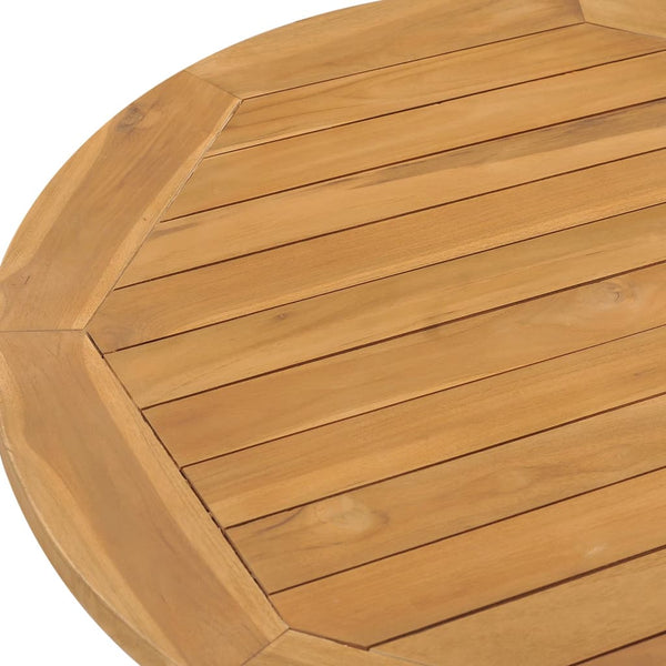 vidaXL Table de salle à manger de jardin Ø 90 x 75 cm teck massif