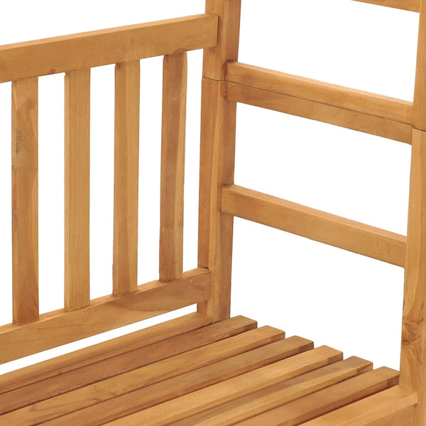Gartenbank mit Pergola 115 cm Massivholz Teak
