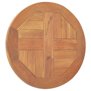 Tischplatte Massivholz Teak Rund 2,5 cm 40 cm