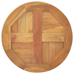 Tischplatte Massivholz Teak Rund 2,5 cm 40 cm