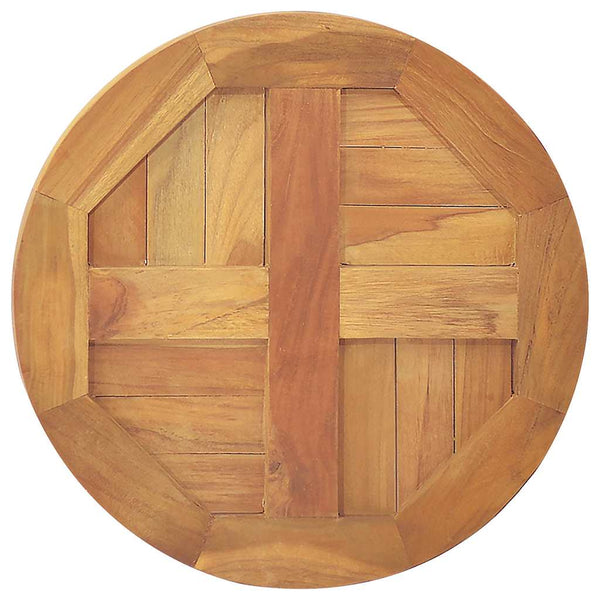 Tischplatte Massivholz Teak Rund 2,5 cm 40 cm