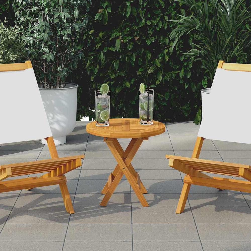 Tischplatte Massivholz Teak Rund 2,5 cm 40 cm