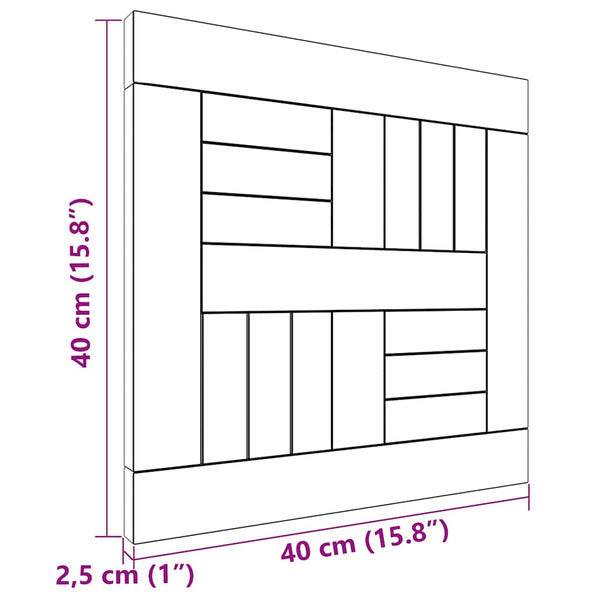 Tischplatte Quadratisch 40x40x2,5 cm Massivholz Teak