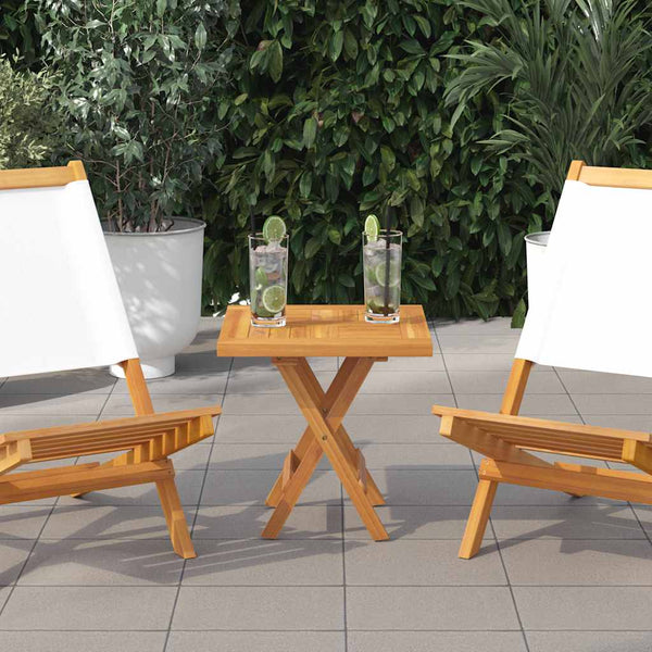 Tischplatte Quadratisch 50x50x2,5 cm Massivholz Teak