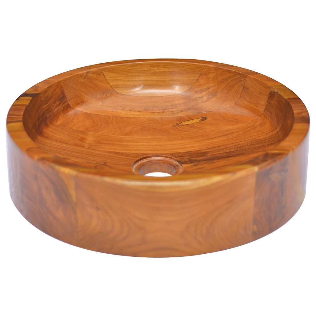 Teak Waschbecken Massivholz Ø40cm