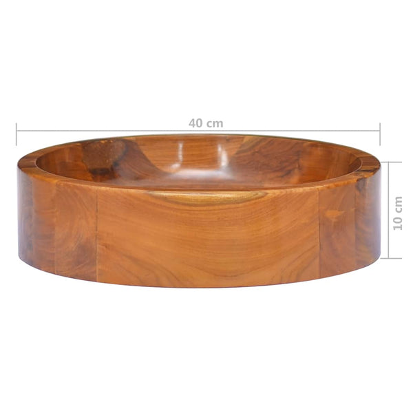 Teak Waschbecken Massivholz Ø40cm