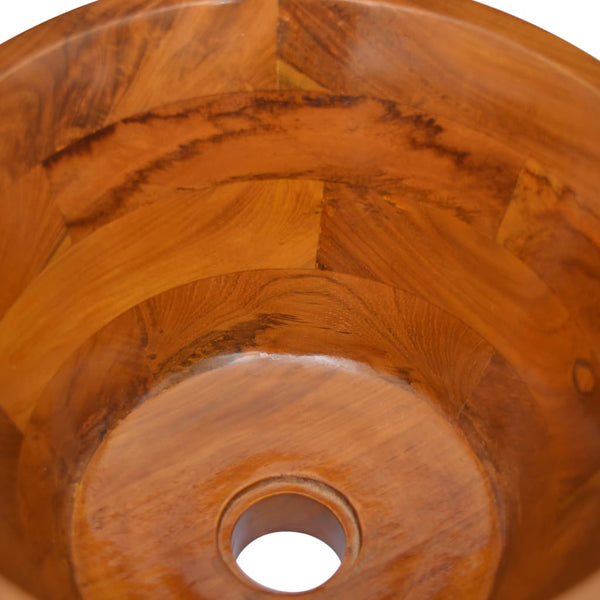 Teak Waschbecken Massivholz Ø40cm
