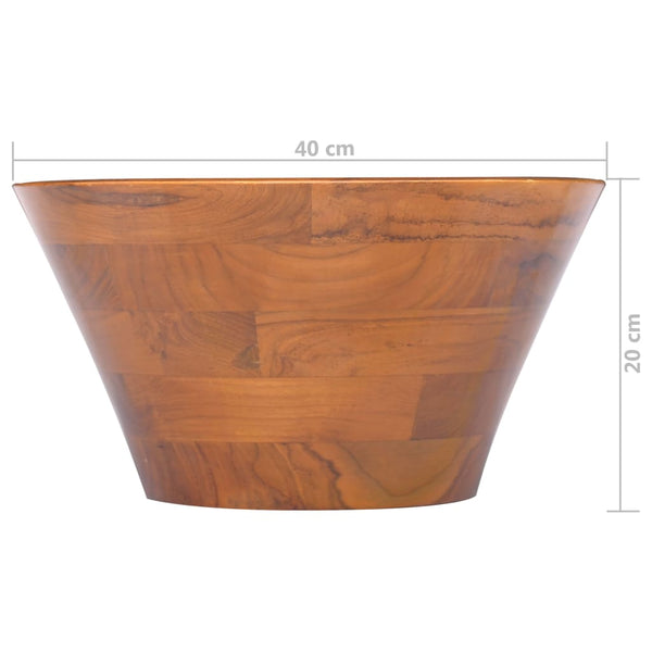 Teak Waschbecken Massivholz Ø40cm