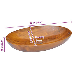 Teak Waschbecken Massivholz 60x40 cm